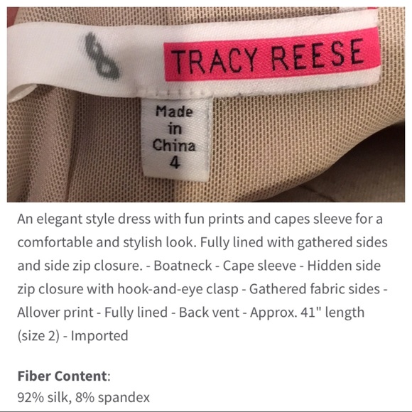 🎉SOLD🎉Tracy Reese Silk Floral Dress - Picture 8 of 8